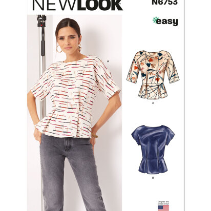 New Look Misses' Top With Sleeve Variations N6753 - Paper Pattern, Size A (6-8-10-12-14-16)