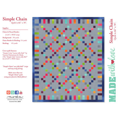 Moda Fabrics Simple Chain Quilt - Downloadable PDF