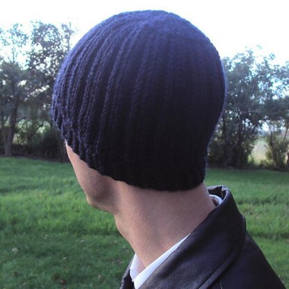 Knit-Look Ribbed Beanie