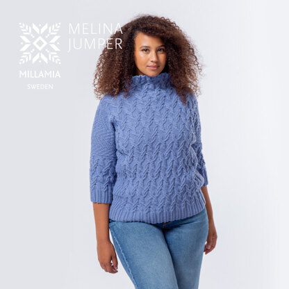 Melina Jumper - Jumper Knitting Pattern For Women in MillaMia Naturally Soft Merino by MillaMia