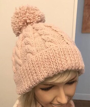 Easy Rope Cable Aran Hat Ladies Mens Unisex