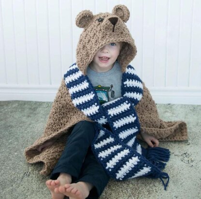 Hooded Woodland Bear Blanket