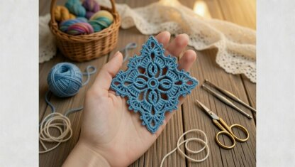 Crochet Square Motif Pattern – Granny Square PDF + Video Tutorial
