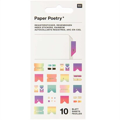 Paper Poetry Bullet Journal Pastel Index Sticker Book