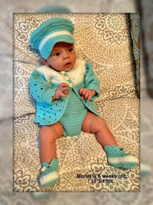 Baby boy crochet online onesie