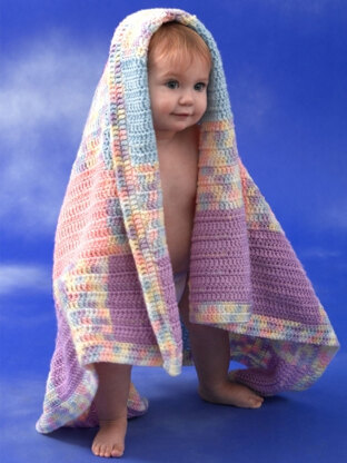 Patchwork Plaid Baby Blanket in Caron Simply Soft & Simply Soft Ombre - Downloadable PDF