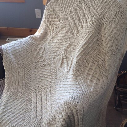 Seamless Knit Square Afghan