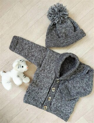 Easy Baby Boys Jacket Cardigan & Hat LH010