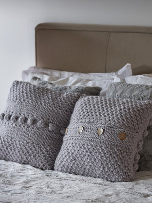 Serena – Bobble Bed Runner & Cushion Set in West Yorkshire Spinners Re:Treat Superchunky - DBP0257 - Downloadable PDF