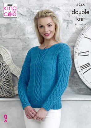 Sweater & Cardigan in King Cole Luxury Merino DK - 5246 - Downloadable PDF