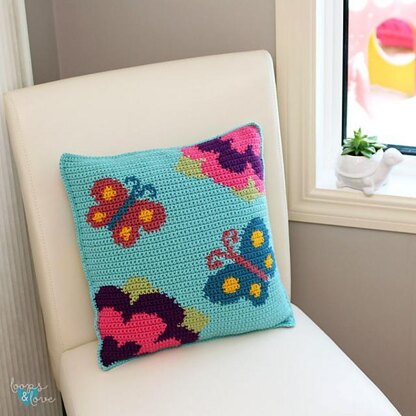 Spring Butterfly Pillow