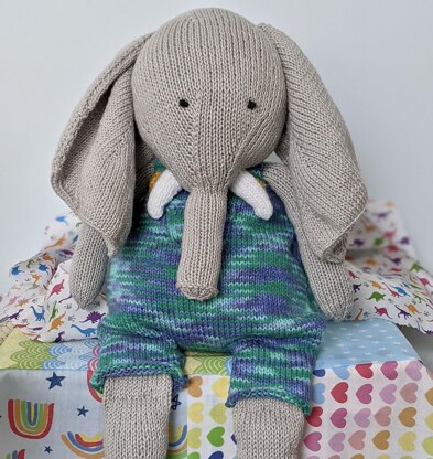 Edmund Elephant Cuddly Knitted Toy