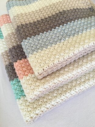 Textured Stripe Baby Blanket