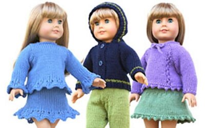 18" Doll Sweaters, Collection Three