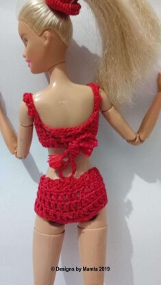 Paris Lingerie Crochet Pattern For Doll