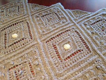 Cable and Lace Shawl and Afghan