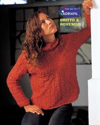 Orange Chups Pullover in Adriafil Bubble - Downloadable PDF