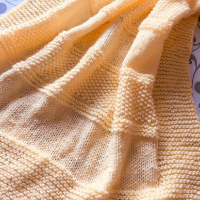 Textured Stripes Baby Blanket - knitting pattern