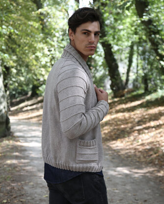 Bertil Cardigan - Knitting Pattern For Men in MillaMia Naturally Soft Aran