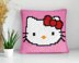 Pink Kitten Portrait Cushion Girl's room Decor C2C CROCHET PATTERN