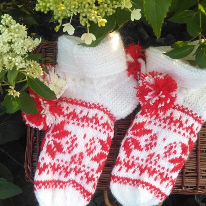 Knitting pattern christmas socks