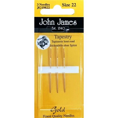 John James Size 22 Gold Tapestry Needles(3)
