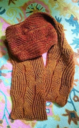 Brioche Woodgrain scarf