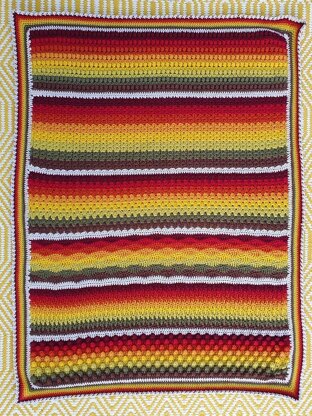 Cosy Autumn Rainbow Blanket