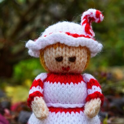 Christmas Doll Knitting Pattern - Toy Knitting Pattern