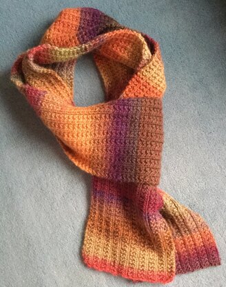 Colourful warm wool scarf