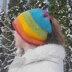 Rainbow Ponytail Beanie