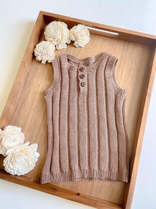 Henley Ribbed Tank Top