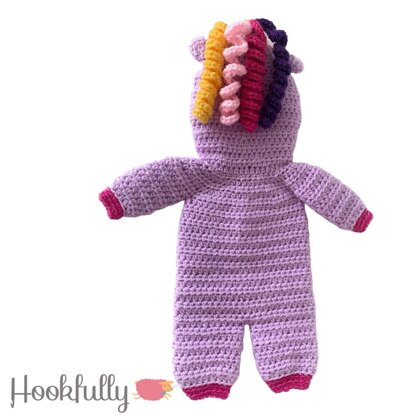 Unicorn baby dolls onesie