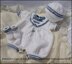 Sailor Romper Set 17-23” Dolls/newborn/0-3m baby