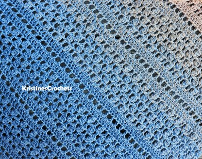 Ocean Blush Asymmetrical Triangle Shawl