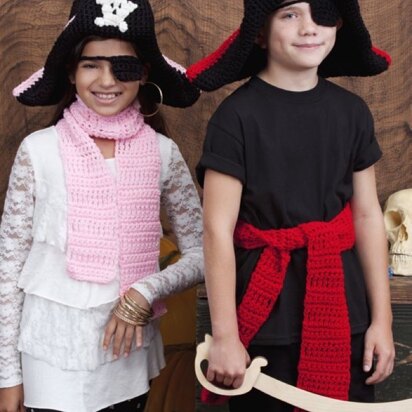 Child's Pirate Costume in Red Heart Super Saver Economy Solids - LW2843