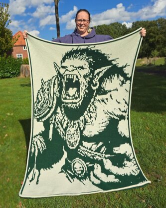 Ogre Onslaught | Fantasy Monster Mosaic Blanket