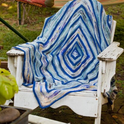 Calm Water Afghan in Universal Yarn Bamboo Bloom Handpaints - Downloadable PDF