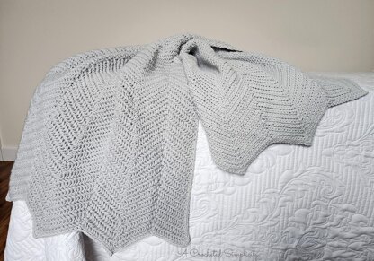 Herringbone Single Crochet Ripple Blanket