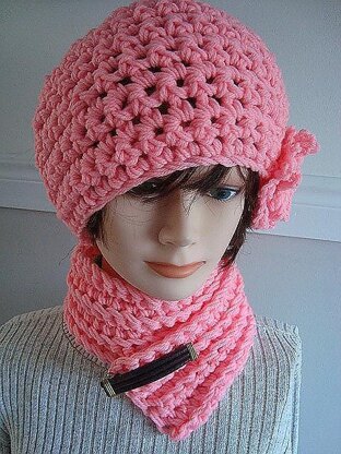 Crochet Hat and Scarf Set | Crochet Pattern SPP 97