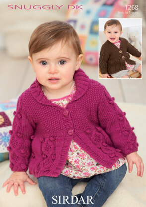 Baby Girl's Cardigans in Sirdar Snuggly DK - 1268 - Downloadable PDF