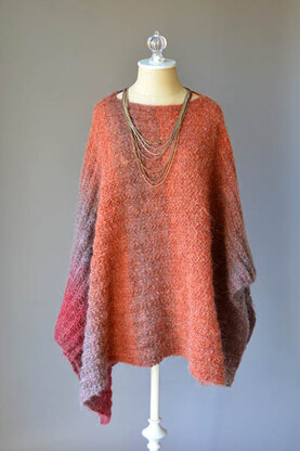 Banked Coals Poncho in Universal Yarn Revolutions PDF.