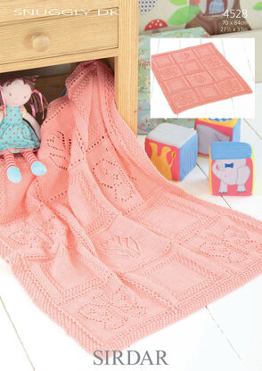 Flower and Butterfly Blanket in Sirdar Snuggly DK - 4528 - Downloadable PDF