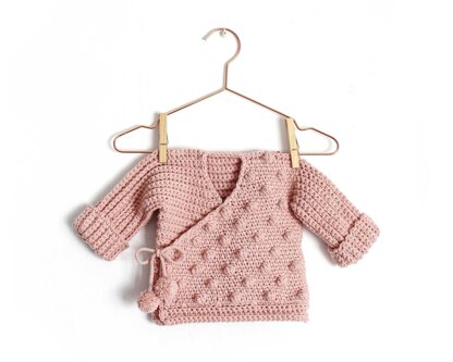 5 sizes - NEO Crochet Crossed Baby Jacket