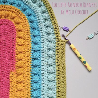 Lollipop Rainbow Blanket by Melu Crochet