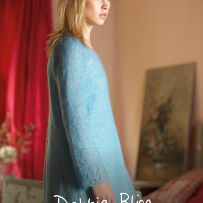 "Mila Tunic" - Tunic Knitting Pattern For Women in Debbie Bliss Angel - DBS004