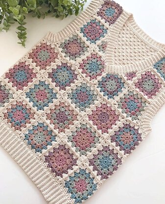 Edith Vest Crochet pattern by Little Golden Nook