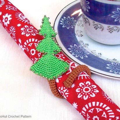 100 Christmas tree napkin ring, table decor