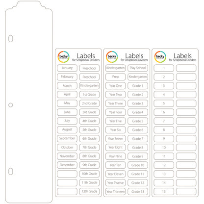 American Crafts Project Life Scrapbook Dividers & Label Stickers 15/Pkg - 040963