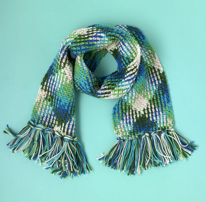 Over The Apple Tree: Crochet Scarf- Color Pooling